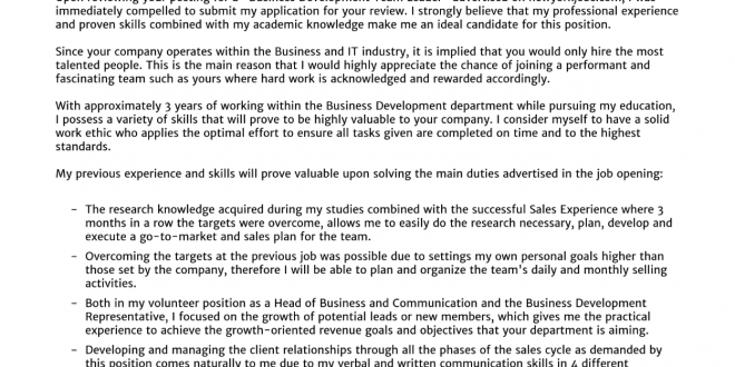 Cover Letter Template 2018  