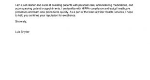 Cover Letter Template Healthcare  