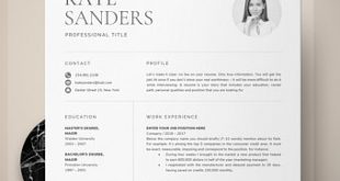 Cv Template Etsy  