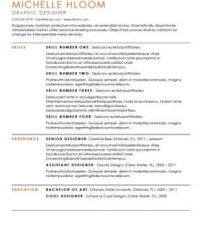 A Good Resume Format  