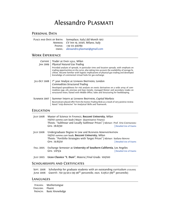 Cv Template Sharelatex  