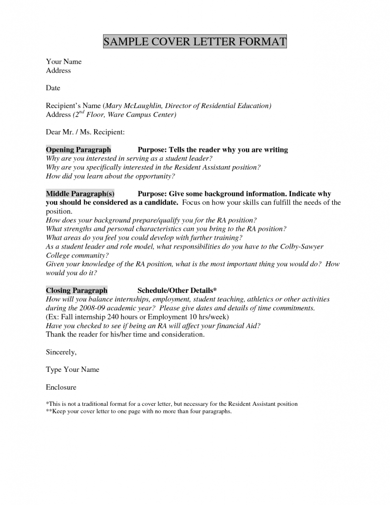 Cover Letter Template No Recipient Name  