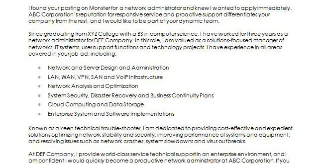 Cover Letter Template Computer Science  
