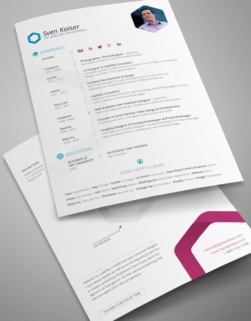 Cv Template Indesign  