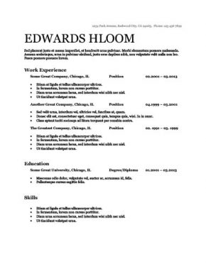 Resume Format Ats  