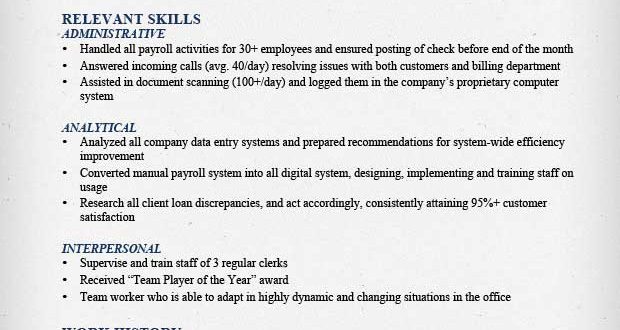 Resume Format Qualifications  