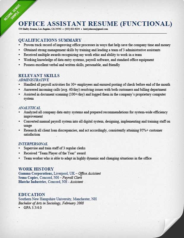 Resume Format Qualifications  