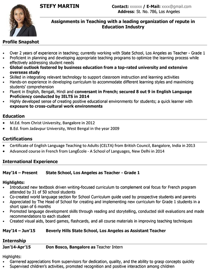 Resume Format Uae  