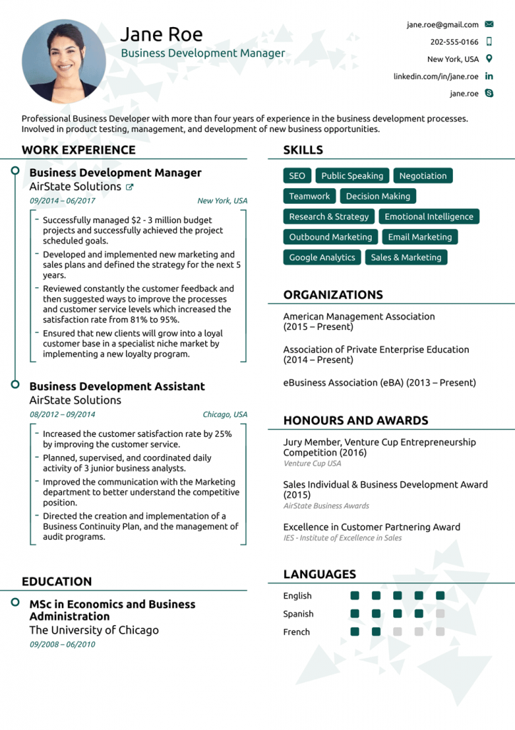 Resume Format For 2018  