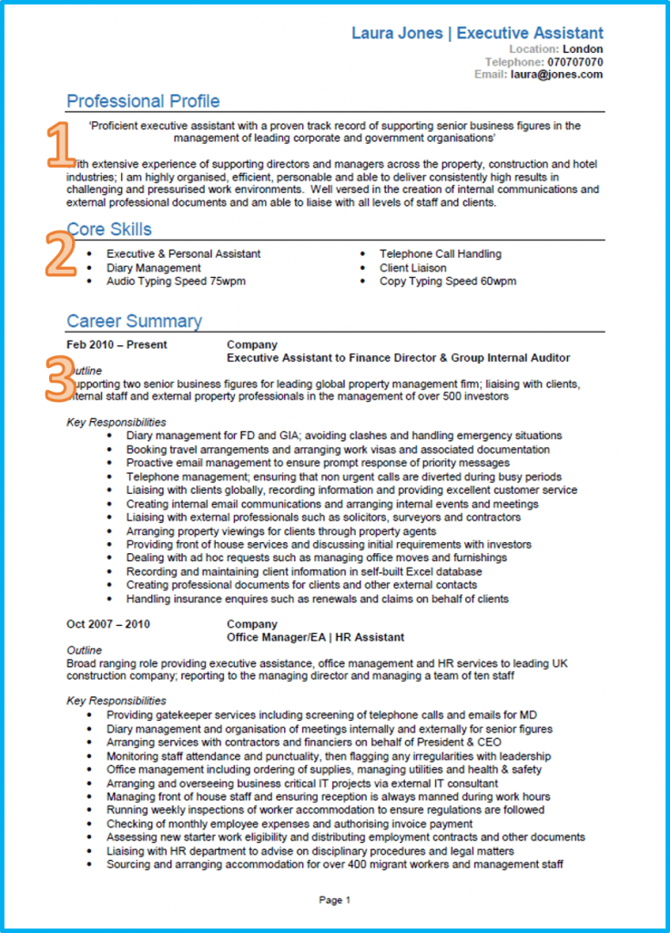 A Good Cv Template  