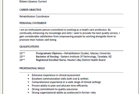 Cv Template New Zealand  