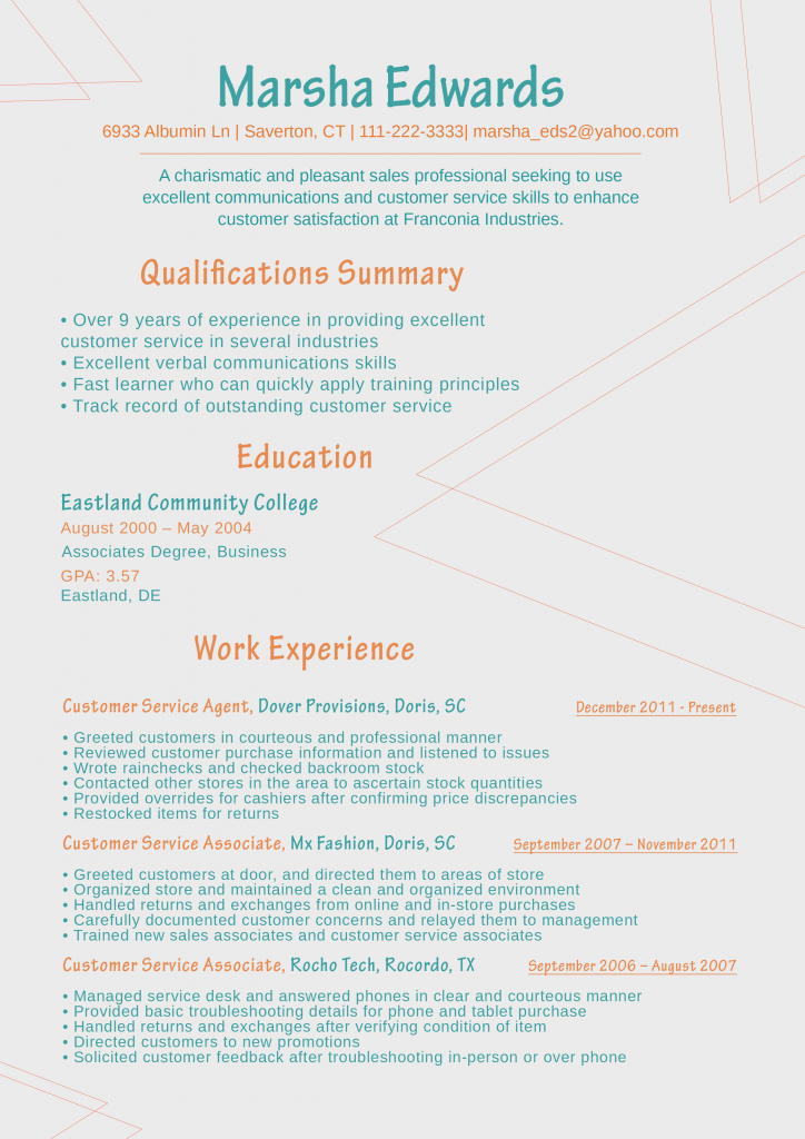 Resume Format Trends  