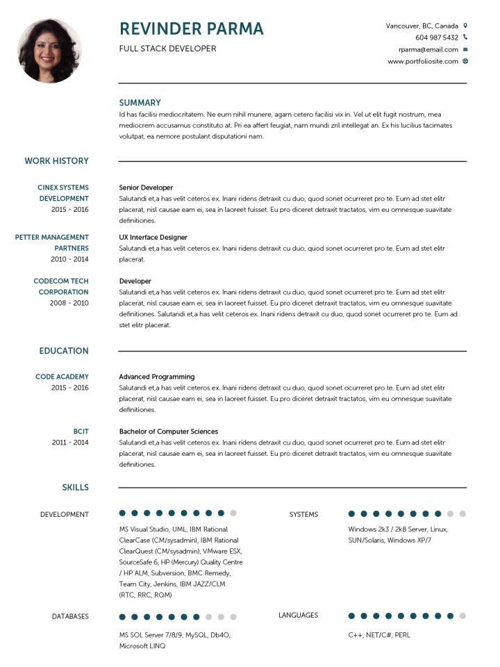 Cv Template English  