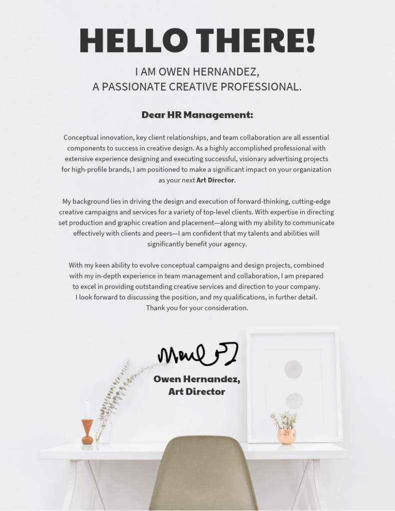 Cover Letter Template Design  