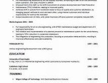 2 Page Cv Template Uk  