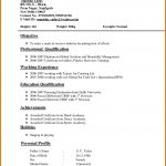 Resume Format Normal  