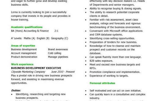 Cv Template Qualifications  