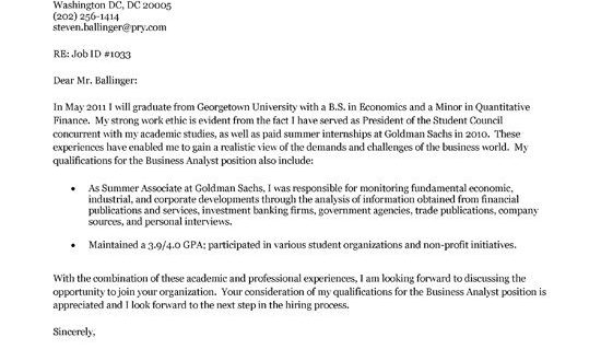 Cover Letter Template Student  