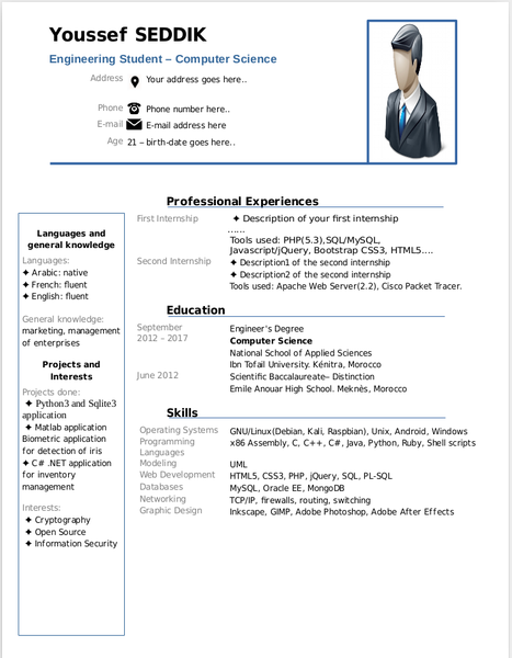 Cv Template Libreoffice  