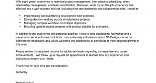 Cover Letter Template Project Manager  