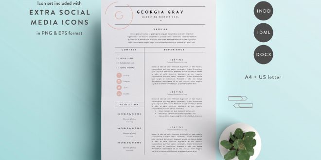 3 Page Cv Template  