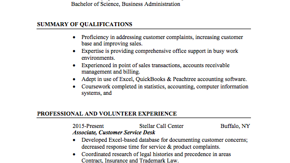 Resume Format For Internship  