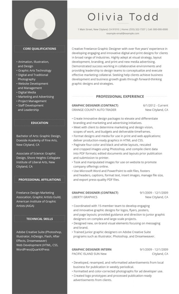 Resume Format Design  