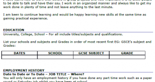 Cv Template 16 Year Old  