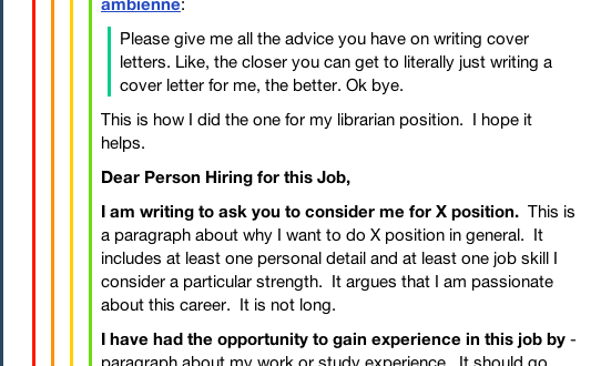 Cover Letter Template Tumblr  
