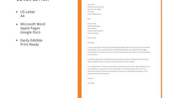 Cover Letter Template Simple  