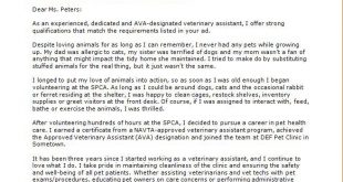 Cover Letter Template Veterinary Technician  