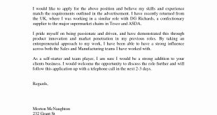 Cover Letter Template Uk No Experience  