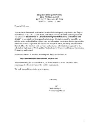 Cover Letter Quotation Template  