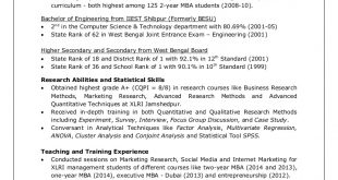 Xlri Resume Format  