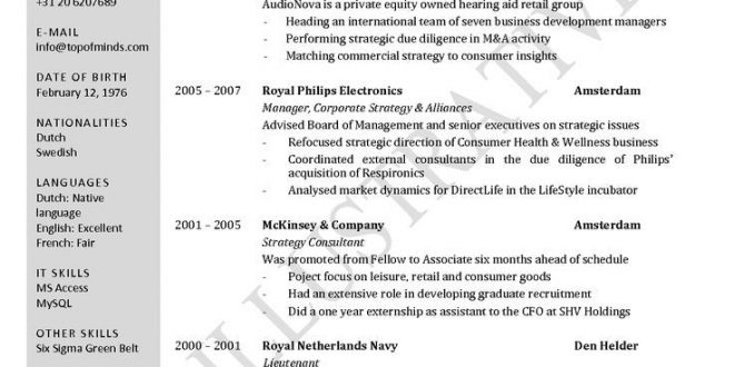 Resume Format 7 Years Experience  