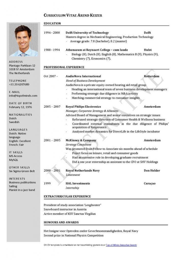 Resume Format 7 Years Experience  