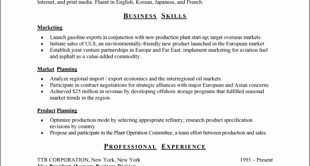 Resume Format Example  