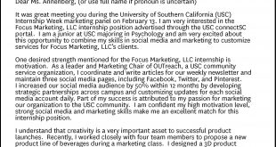 Cover Letter Template Usc  