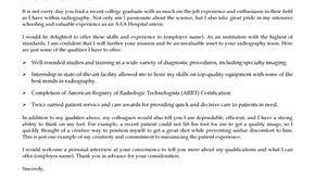 X Ray Tech Cover Letter Template  