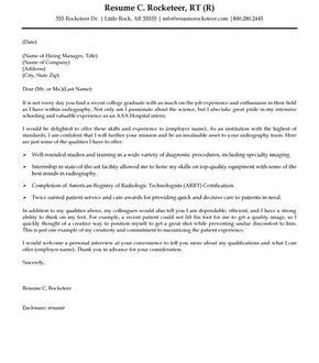 X Ray Tech Cover Letter Template  