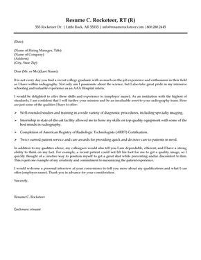 X Ray Tech Cover Letter Template  