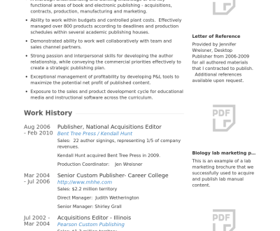 E Publishing Resume Format  