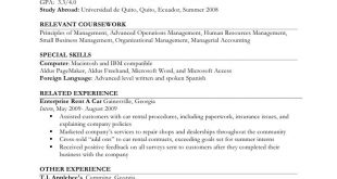 Resume Format Job Experience  