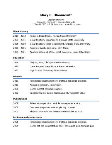 Resume Format Simple  