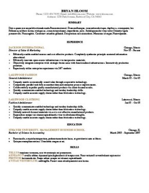 Resume Format Template  