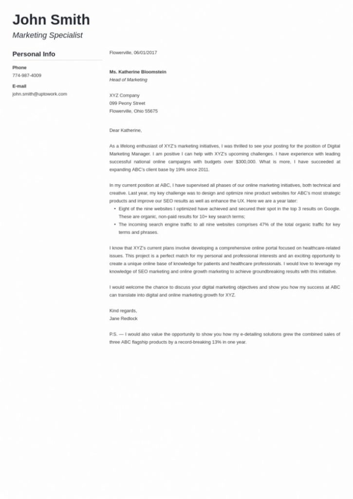 Cover Letter Template Muse  