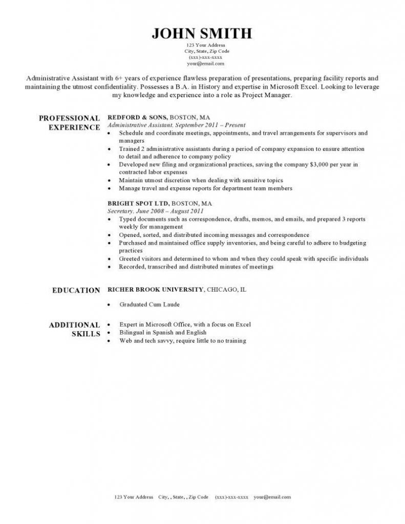 Resume Format Harvard  