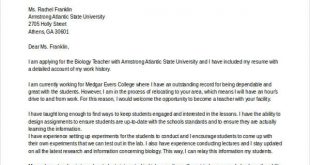 Cover Letter Template Biology  