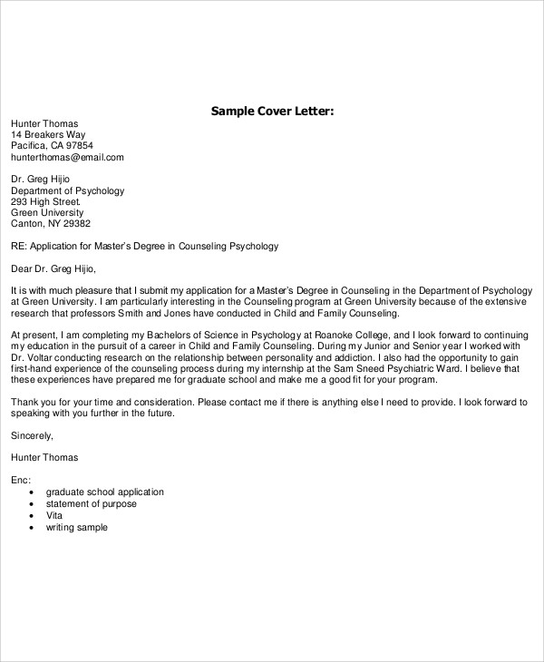 Cover Letter Template College  