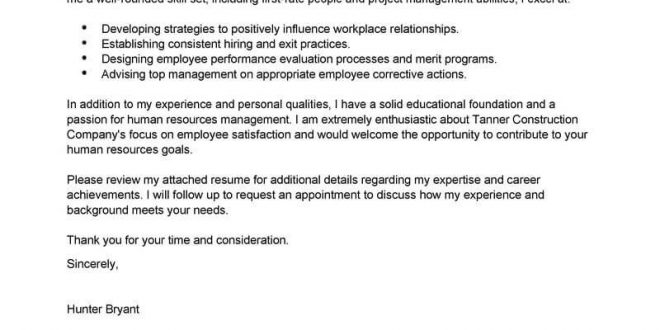 Cover Letter Template Human Resources  